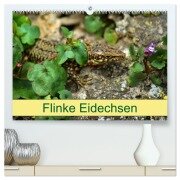 Flinke Eidechsen (hochwertiger Premium Wandkalender 2026 DIN A2 quer), Kunstdruck in Hochglanz - Kattobello Kattobello