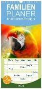 Familienplaner 2024 - Mein bunter Papagei mit 5 Spalten (Wandkalender, 21 x 45 cm) CALVENDO - Peter Roder