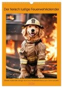 Der tierisch lustige Feuerwehrkalender (Wandkalender 2026 DIN A3 hoch), CALVENDO Monatskalender - Peter Rübsamen