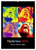 PopArten 2024 ¿ Der verrückte Tierkalender (Wandkalender 2024 DIN A2 hoch), CALVENDO Monatskalender - Mirko Weigt