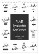 PLATT Typische Sprüche (Wandkalender 2025 DIN A4 hoch), CALVENDO Monatskalender - Melanie Viola