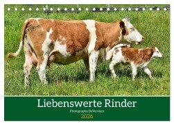 Liebenswerte Rinder (Tischkalender 2026 DIN A5 quer), CALVENDO Monatskalender - Jean-Louis Glineur