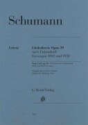 Cover-Bild zum Titel 'Robert Schumann - Liederkreis op. 39, nach Eichendorff, Fassungen 1842 und 1850' von 'Robert Schumann'