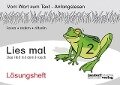Lies mal 2 - Das Heft mit dem Frosch. Lösungsheft - Peter Wachendorf, Jan Debbrecht