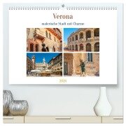 Cover-Bild zum Titel 'Verona - malerische Stadt mit Charme (hochwertiger Premium Wandkalender 2026 DIN A2 quer), Kunstdruck in Hochglanz' von 'Nina Schwarze'