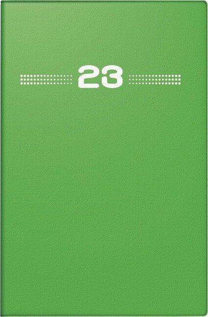 rido/idé 7015202013 Wochenkalender Taschenkalender 2023 Modell partner/Industrie I 2 Seiten = 1 Woche Blattgröße 7,2 x 11,2 cm Kunststoff-Einband grün - 