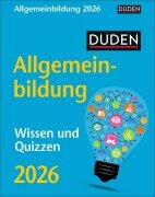 Cover-Bild zum Titel 'Duden Allgemeinbildung Tagesabreißkalender 2026 - Wissen und Quizzen' von 'Thomas Huhnold'