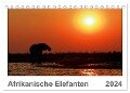 Afrikanische Elefanten (Tischkalender 2024 DIN A5 quer), CALVENDO Monatskalender - Gerald Wolf