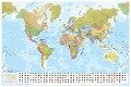 MARCO POLO Weltkarte - Staaten der Erde mit Flaggen 1:35 Mio., plano in Hülse - 