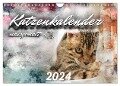 Katzenkalender mausgemalt (Wandkalender 2024 DIN A4 quer), CALVENDO Monatskalender - Sylvio Banker