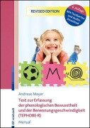 Cover-Bild zum Titel 'Test zur Erfassung der phonologischen Bewusstheit und der Benennungsgeschwindigkeit (TEPHOBE-R)' von 'Andreas Mayer'