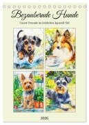 Bezaubernde Hunde. Unsere Freunde im lieblichen Aquarell-Stil (Tischkalender 2026 DIN A5 hoch), CALVENDO Monatskalender - Rose Hurley