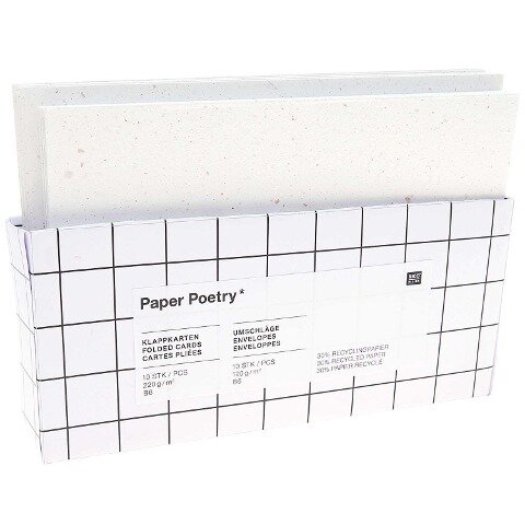 Kartenset B6, Recyclingpapier offwhite, FSC MIX