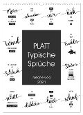 PLATT Typische Sprüche (Wandkalender 2024 DIN A3 hoch), CALVENDO Monatskalender - Melanie Viola