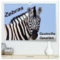 Zebras - Gestreifte Gesellen (hochwertiger Premium Wandkalender 2024 DIN A2 quer), Kunstdruck in Hochglanz - Angelika Stern