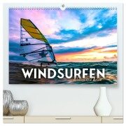 Windsurfen - Wellen und Wind (hochwertiger Premium Wandkalender 2026 DIN A2 quer), Kunstdruck in Hochglanz - Happy Monkey