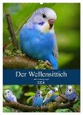 Der Wellensittich - Mein Lieblingsvogel (Wandkalender 2024 DIN A2 hoch), CALVENDO Monatskalender - Björn Bergmann
