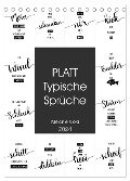 PLATT Typische Sprüche (Tischkalender 2024 DIN A5 hoch), CALVENDO Monatskalender - Melanie Viola