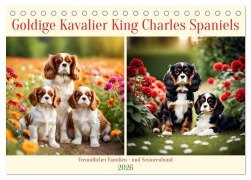 Goldige Kavalier King Charles Spaniels (Tischkalender 2026 DIN A5 quer), CALVENDO Monatskalender - Claudia Kleemann
