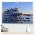 Cruiseliner in Warnemünde (hochwertiger Premium Wandkalender 2024 DIN A2 quer), Kunstdruck in Hochglanz - Patrick Le Plat