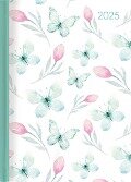 Lady Journal Butterfly 2025 - Schmetterling - Taschenkalender A6 (10,7x15,2 cm) - Weekly - 192 Seiten - Notiz-Buch - Termin-Planer - Alpha Edition - 