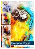 Exotische Vögel - Die Schönsten der Welt in Aquarell (Wandkalender 2025 DIN A2 hoch), CALVENDO Monatskalender - Anja Frost