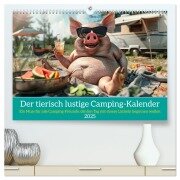 Der tierisch lustige Camping-Kalender (hochwertiger Premium Wandkalender 2025 DIN A2 quer), Kunstdruck in Hochglanz - Peter Rübsamen
