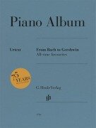 Cover-Bild zum Titel 'Piano Album - From Bach to Gershwin · All-time favourites' von 'Johann Sebastian Bach, Sergej Rachmaninow, Maurice Ravel, Erik Satie, Domenico Scarlatti'