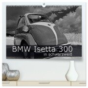 BMW Isetta 300 in schwarzweiß (hochwertiger Premium Wandkalender 2025 DIN A2 quer), Kunstdruck in Hochglanz - Ingo Laue
