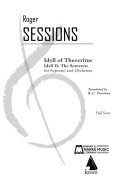 Cover-Bild zum Titel 'Idyll of Theocritus' von 'Roger Sessions'