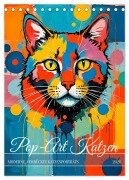 Pop-Art Katzen - Moderne, verrückte Katzenporträts (Tischkalender 2026 DIN A5 hoch), CALVENDO Monatskalender - Anja Frost