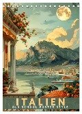 Italien - Old School Poster Style (Tischkalender 2025 DIN A5 hoch), CALVENDO Monatskalender - Val Thoermer