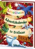 Cover-Bild zum Titel 'Leselöwen-Adventskalender für Erstleser - Drachen' von 'Vanessa Walder, Ann-Katrin Heger, Stütze & Vorbach, Amelie Benn'