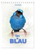 Tiere in Blau (Tischkalender 2024 DIN A5 hoch), CALVENDO Monatskalender - Heinz Schmidbauer