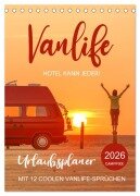 Cover-Bild zum Titel 'Vanlife - Hotel kann jeder! (Tischkalender 2026 DIN A5 hoch), CALVENDO Monatskalender' von 'Mario Weigt'