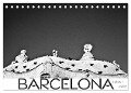 BARCELONA [black/white] (Tischkalender 2024 DIN A5 quer), CALVENDO Monatskalender - D. S Photography [Daniel Slusarcik]