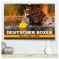 Deutscher Boxer - Boxer im Wasser 2024 (hochwertiger Premium Wandkalender 2024 DIN A2 quer), Kunstdruck in Hochglanz - Kerstin Mielke
