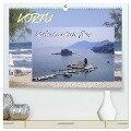 Korfu, Küstenlandschaften (hochwertiger Premium Wandkalender 2024 DIN A2 quer), Kunstdruck in Hochglanz - Elinor Lavende