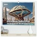 Stadtarchitektur, futuristisch-fantastisch (hochwertiger Premium Wandkalender 2025 DIN A2 quer), Kunstdruck in Hochglanz - Werner Braun