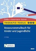 Cover-Bild zum Titel 'Therapie-Tools Ressourcenmalbuch für Kinder und Jugendliche' von 'Melanie Gräßer, Eike Hovermann jun., Annika Botved'