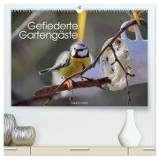 Gefiederte Gartengäste (hochwertiger Premium Wandkalender 2026 DIN A2 quer), Kunstdruck in Hochglanz - Sabine Löwer