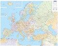 Europakarte politisch Poster 1:4,5 Mio. Plano gerollt in Röhre 126 x 99,6 cm - 