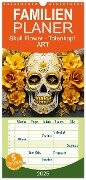 Familienplaner 2025 - Skull Flower - Totenkopf ART mit 5 Spalten (Wandkalender, 21 x 45 cm) CALVENDO - Dirk Meutzner