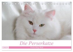 Die Perserkatze - Farbschlag Weiß (Tischkalender 2025 DIN A5 quer), CALVENDO Monatskalender - Arno Klatt