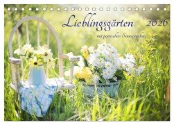 Lieblingsgärten mit poetischen Sinnsprüchen (Tischkalender 2026 DIN A5 quer), CALVENDO Monatskalender - Konstanze Junghanns
