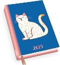 Taschenkalender »White Cat« 2025 - Terminplaner mit Wochenkalendarium - Format 11,3 x 16,3 cm - 