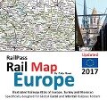 RailPass RailMap Europe 2017: Icon illustrated Railway Atlas of Europe specifically designed for Eurail and Interrail railpass holders - Caty Ross