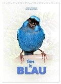 Tiere in Blau (Wandkalender 2024 DIN A3 hoch), CALVENDO Monatskalender - Heinz Schmidbauer