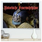 Historische Feuerwehrhelme (hochwertiger Premium Wandkalender 2026 DIN A2 quer), Kunstdruck in Hochglanz - Ingo Laue