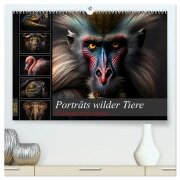 Porträts wilder Tiere (hochwertiger Premium Wandkalender 2025 DIN A2 quer), Kunstdruck in Hochglanz - Dirk Meutzner